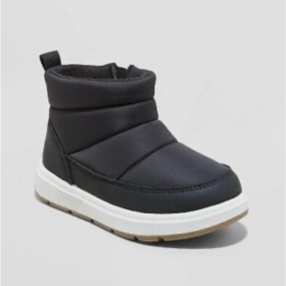 Toddler Unisex Archie Puffer Boots - Cat & Jack Black 6T